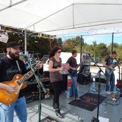 Independent artists perform at a fundraiser